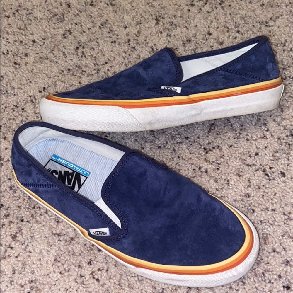 Retro navy slip on vans
